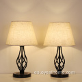 Lámparas de mesa de mesita de noche de diseño clásico